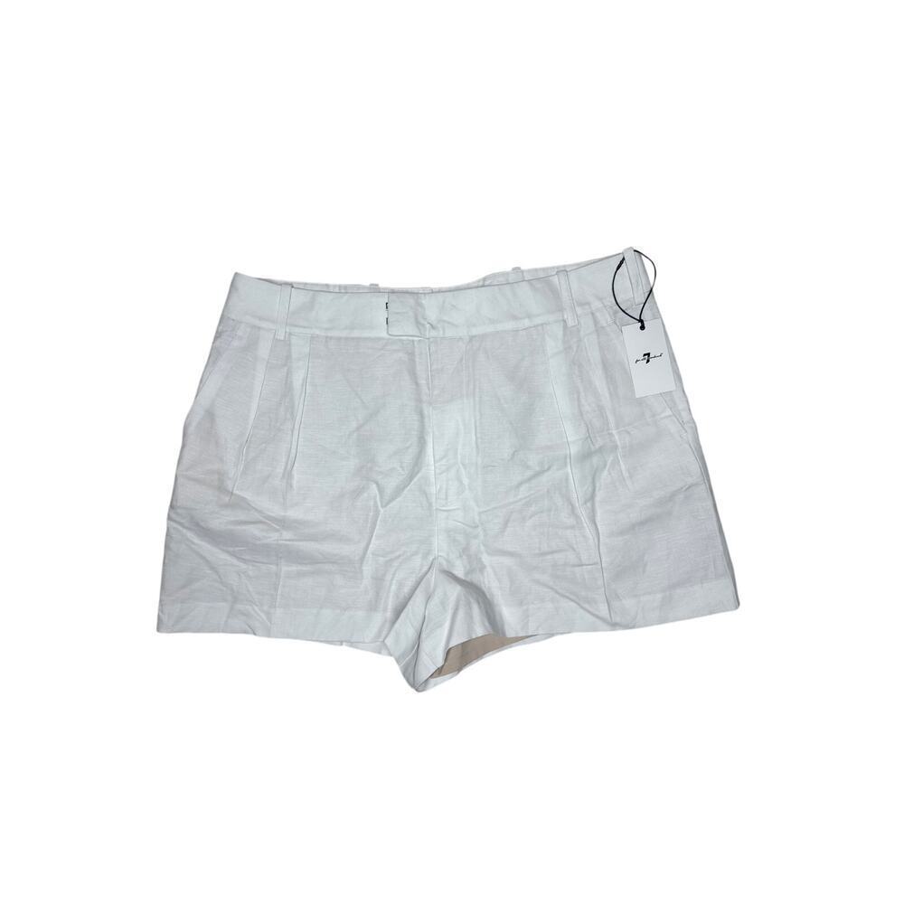 7 For All Mankind Linen Pleated Shorts